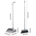 thumbnail image 2 of YIMWNYI 3-in-1 Broom and Dustpan Set with Stainless Steel Handle, Long Handle for Comfortable Sweeping, 180° Rotating Broom Head, Space-Saving Design for Home and Office Cleaning, Hidden Floor Brush, 2 of 9