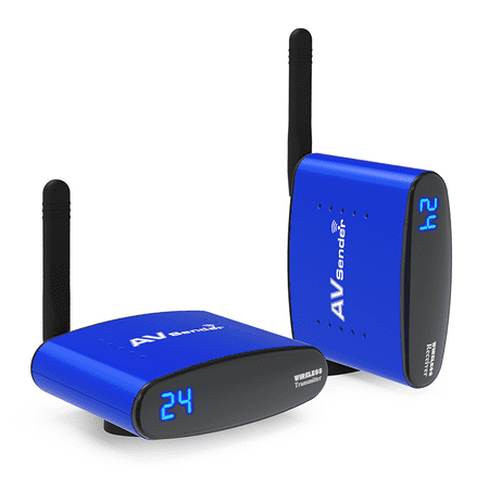 Indoor Video Transmitter Wireless Signal Transmitter,5.8G Wireless Signal Sender Transmitter Receiver for AV TV STB Audio Video ()