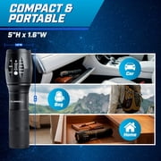 Taclight Tactical Flashlight 3 Pack Weatherproof Aircraft Grade Aluminum Construction, 5 Light Modes with 50,000 Hour Cree LEDs, 40x Brighter – As Seen on TV