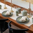 thumbnail image 2 of Beaded Placemats Set of 4 for Dining Table, Table Placemats, 14 Inches Round - Silver Gray, 2 of 7