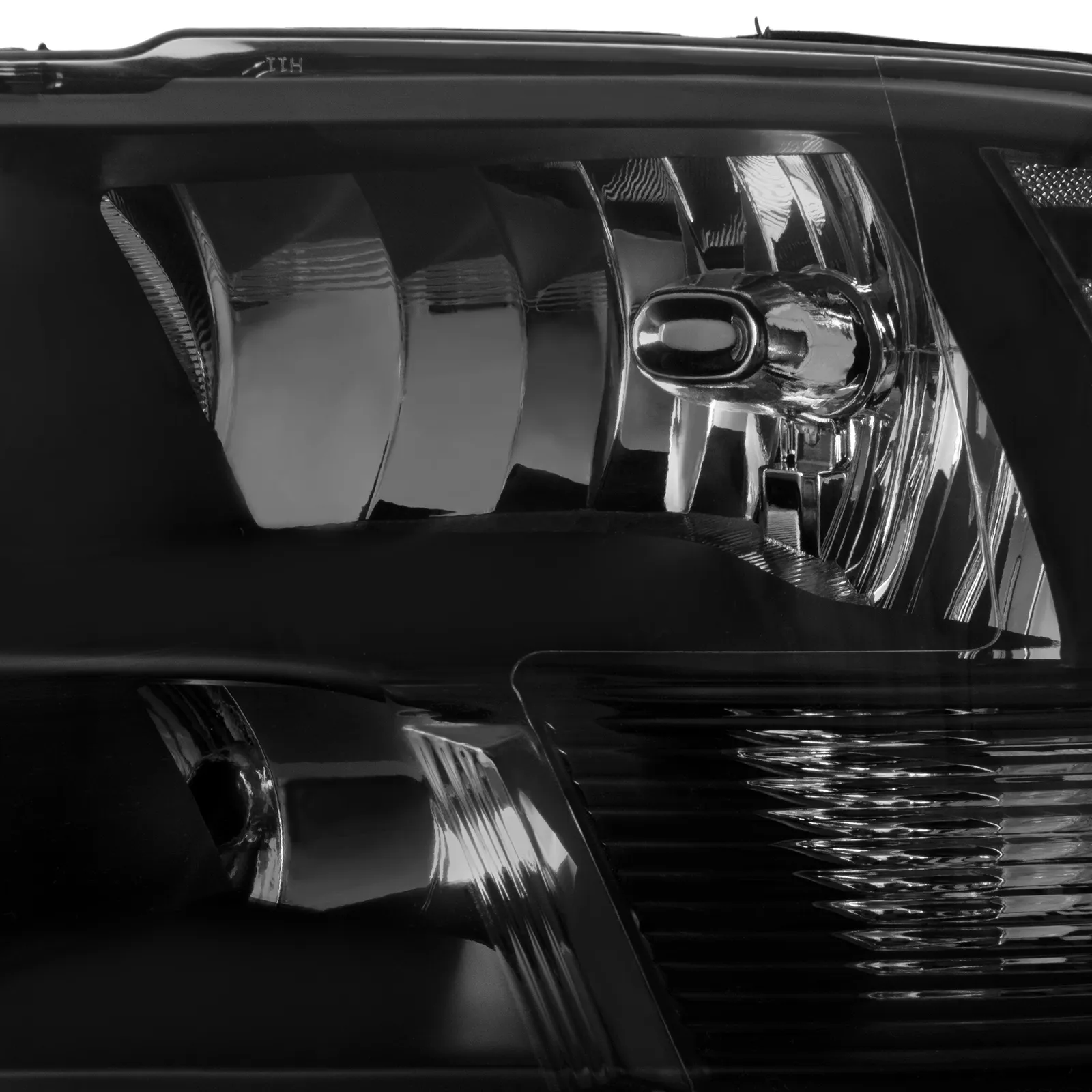 MOSTPLUS Pair Black Housing Headlights Assembly for 2011-2018 Dodge Ram 1500 2500 3500 4500