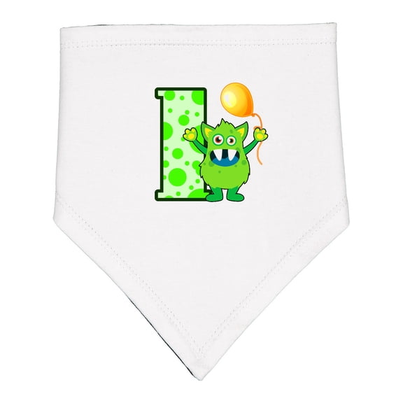 Inktastic 1st Birthday Monster Baby Bandana Bib