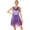 Purple, variant on YONGHS Women's Glitter Sleeveless Asymmetrical Hem Dance Dress Stage Performance Costume Purple S