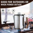 thumbnail image 3 of 2X Coffee Percolators Stovetop for Camping, Percolator Coffee Pot Stainless Steel Coffee Maker Camping Outdoors 9 Cup, 3 of 5