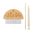 thumbnail image 2 of Tapiz tejido peine DIY tapiz enhebrador dientes anchos para adultos principiantes DIY tejido trenzado herramientas para tapices alfombra colgante de Estilo C Gloria Telar, 2 of 9