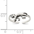 thumbnail image 3 of Sterling Silver Antiqued Lizard Cz Toe Ring Made In Thailand qr783, 3 of 5