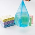 thumbnail image 2 of 5 Rolls 1 pack 100Pcs Household Disposable Trash Pouch Kitchen Storage Garbage Bags Cleaning Waste Bag Plastic Bag (Color : Black, Size : 45x50cm), 2 of 7