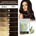 thumbnail image 4 of 100% Organic Henna Hair Color – Natural, Chemical-Free Hair Dye for Rich, Vibrant Color & Gloss – Grey Coverage, Safe for All Hair Types, Vegan Non-Toxic, Herbal Hair Treatment (DARK BROWN), 4 of 7