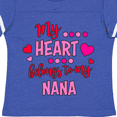 thumbnail image 3 of Inktastic My Heart Belongs to My Nana Boys or Girls Toddler T-Shirt, 3 of 4