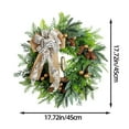 thumbnail image 2 of Christmas Wreath for Front Door, Christmas Door Wreaths with Bow Pinecones Christmas Home Decor,for Holiday Rustic Farmhouse Front Door Decorations, 2 of 5