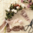 thumbnail image 5 of 3 Roll Chiffon Silk Ribbon Frayed Edge Ribbon Diy Gift Tassel Ribbon Holiday Party Supplies (Coffee), 5 of 6