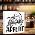 thumbnail image 6 of Zomyto 5x5 In Rustic Bon Appetit Kitchen Sign Decor,Funny Kitchen Wooden Box Sign, 6 of 7