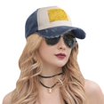 thumbnail image 6 of Men Women Gold Texture Glitter Baseball Cap Golf Dad Hat Adjustable Low Profile Cotton Hat, 6 of 7