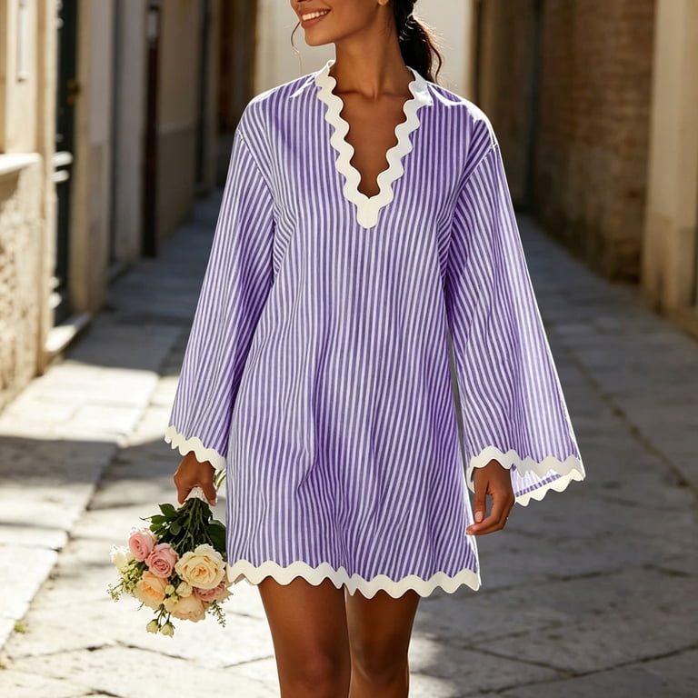 ladies striped summer dresses Serisse Women Striped Linen Dress,Black And White Elegant Summer Sleeveless Backless Mini Dress With Dual-Sided Bow,Slim Waist French Vacation Brunch