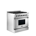 thumbnail image 4 of Thor Kitchen 36" Professional Free Standing Dual Fuel Range with 6 Burner, Stainless Steel, 4 of 6