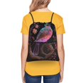 thumbnail image 4 of Pofeuu Bird4 Print Drawstring Backpack Water Resistant String Bag Sports Sackpack Gym Sack with Side Pocket for Men Women, 4 of 6