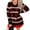 Red, variant on Women's Christmas V-neck Loose Elk Contrast Color Sweater for Fall and Winter, Festive and Cozy, Ideal as Christmas Sweaters for Women and Christmas Gifts,Red,Size L