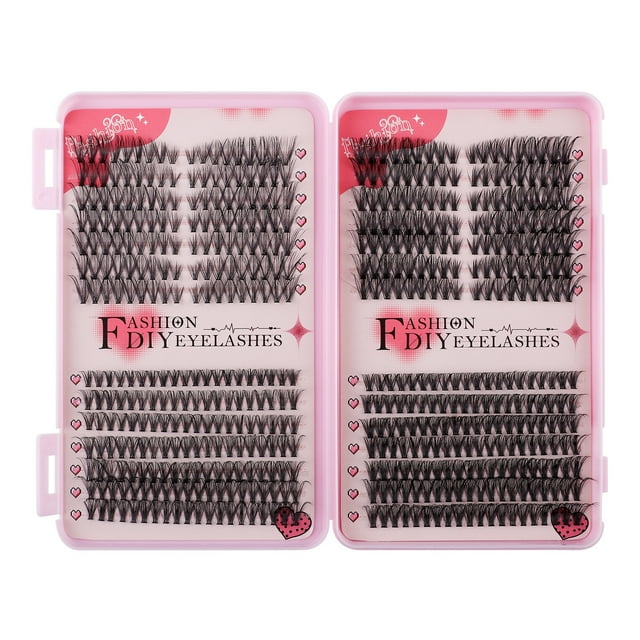 Kit De Extensión De Pestañas,532 Pestañas Individual, D Curl Pestañas Postizas Rizadas Maquillaje para Mujeres