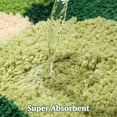 thumbnail image 3 of Alfombra de baño verde con diseño de musgo, diseño 3D irregular, con plantas florales, ultrasuave, absorbente y antideslizante., 3 of 8