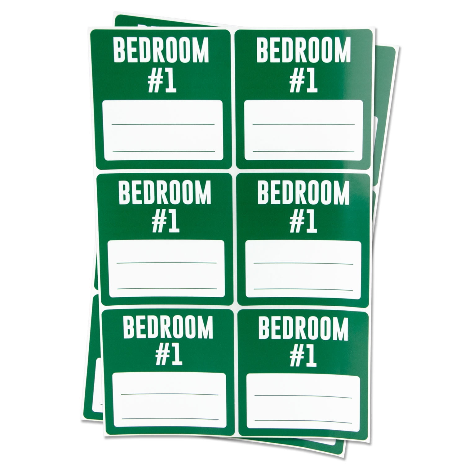 OfficeSmartLabels 3" x 3" Bedroom 1 Labels for Moving, Bedroom 1 or