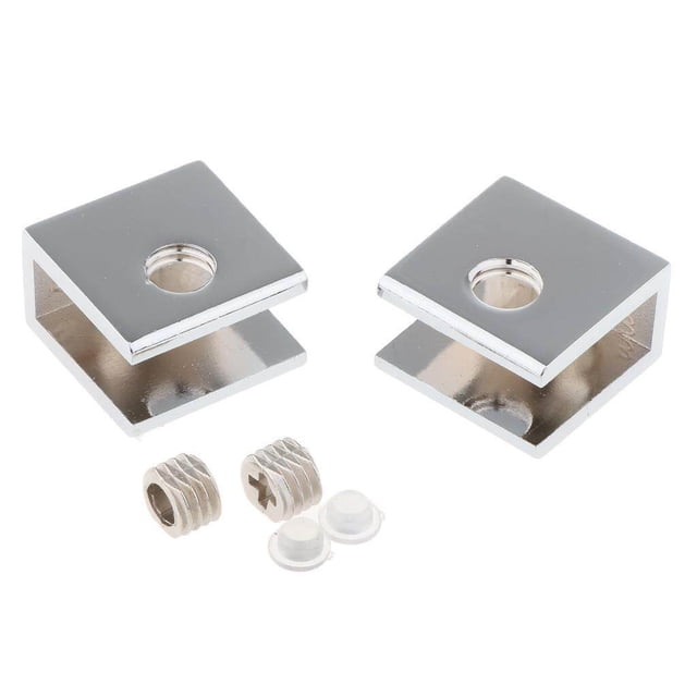 2 pack Alliage de Zinc Fixe Pince en Verre Réglable Supports en Verre A-8-10mm