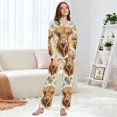thumbnail image 6 of FORMRS Womens Pajama Set Long Sleeve Top and Pants with Pockets Soft Comfy Lounge Sleepwear, Sizes S-2XL, Floral Cow, 6 of 7