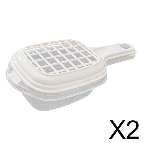 2 cajas de limpieza japonesas, caja de , recipiente de para horno de microondas, con rejillas de ventilación, caja de calentamien Macarena Contenedor de calentamiento