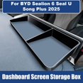 thumbnail image 4 of BYD Central Control Screen Rear Storage Box Organizer for BYD Sealion 6, Seal U, Song Plus 2025 Models, Premium ABS Interior Console Tray Accessory, Black, 4 of 8