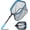 Blue, variant on Floating Fishing Net, Collapsible Landing Net, Fish Net with Rubber Coated Polyethylene Netting for Bass, Trout, Fly Fishing, Kayak & Boat Fishing
