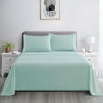 thumbnail image 4 of Marina Decoration 600 Thread Count Ultra Soft Deep Pocket Hotel Standard Solid Bedding Long Staple Percale Cotton All Season Sheet Set with Pillowcase, 4 of 7