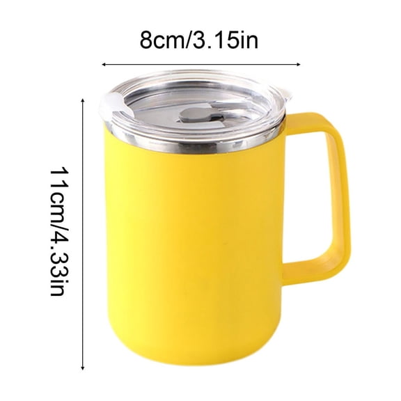 HBYJLZYG Stainless Steel Insulated Coffee Tumbler 500ml - Food Grade 304, Sealed Lid Leak Proof Design for Car Cup Holder, Gym, Daily Use