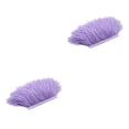 thumbnail image 4 of Bewildely Adorno de cinta con flecos de plumas de avestruz teñidas de 1 yarda, color morado claro violeta claro 2Conjunto, 4 of 6