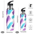 thumbnail image 2 of Yayeee 20oz Insulated Water Bottle Double Wall Stainless Steel with Flip Straw Lid, Purple Drawing, 2 of 7