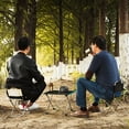 thumbnail image 2 of UPGRATOR Black Folding Chair Portable Outdoor Seat for Camping Fishing and Garden Use, 2 of 8