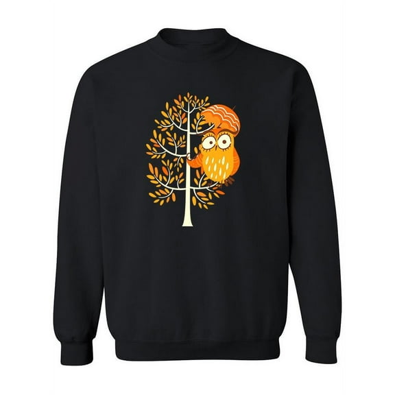 The Owl With An Umbrella Sweatshirt Women -Image by Shutterstock, Female x-Large