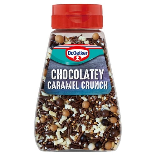 Dr. Oetker Chocolate Flavour Caramel Crunch Cake Sprinkles 115g, British Import (Pack of 2)
