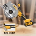 thumbnail image 3 of 5 Inch Cordless Brushless Mini Circular Saw, 3-Speed, 6900 RPM, 2.0/4.0Ah Battery & Fast Charger, 0°/45° Bevel Cut, for Wood Tile Plastic Soft Metal Stone, 3 of 5