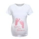 thumbnail image 2 of Camiseta de maternidad QIIBURR de manga corta con estampado de letras para mujer, ropa de embarazo, 2 of 7