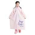 thumbnail image 2 of Sanrio Children's Raincoat Kuromi Cartoon Thickened Waterproof Eva Rain Coat Kids Clear Transparent Tour Rainwear Suit Raincoats, 2 of 23