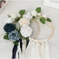 thumbnail image 4 of Simulated Wreath Decoration Lace Ribbon Handmade Bamboo Wall Hanging Wreath, 4 of 5