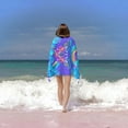 thumbnail image 6 of Psychedelic Butterfly Eyes Lips Large Beach Towel - Plush Thick Cotton Pool Towel, Adult Beach Towels, 6 of 16