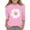 Purple, variant on GiLiling Girls 3/4 Sleeve Crewneck Sweatshirt, Floral Printed Basic Blouse, Breathable Relax Fit Top for Family Outings and Spring Everyday Wear