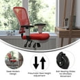 thumbnail image 6 of Flash Furniture Nicholas Mesh Mid Back Executive Chair with Arms, 300 lb, Red/White, 6 of 9