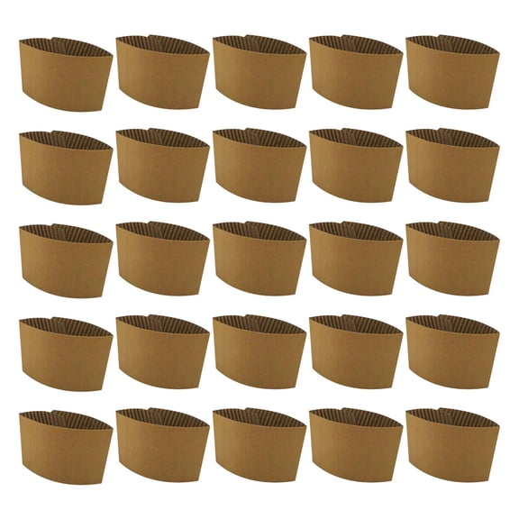 NICEXMAS Paper Coffee Cup Sleeves Brown 25Pcs 5.1X2.4X0.08In