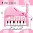 thumbnail image 3 of Piano Toy Love&Mini Pink para niñas de 1 año o más con micrófono, 3 of 9