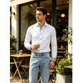 thumbnail image 3 of Men's Dress Shirts Casual Long Sleeve Business Office Wear Top Regular Fit Button Down Shirts Formal Wedding Blouse, 3 of 4