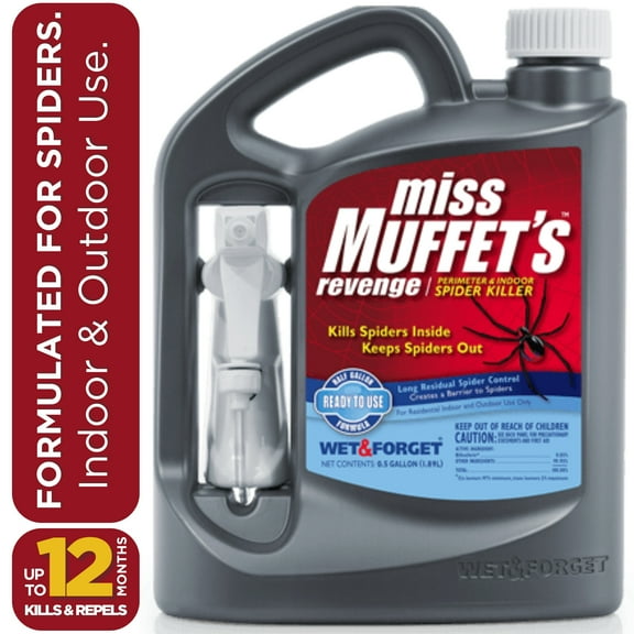 Miss Muffet's Revenge Indoor and Outdoor Spider Killer Spray, 64 oz