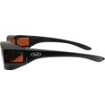 thumbnail image 3 of Global Vision Escort Safety Motorcycle Fits Over Glasses Sunglasses Matte Black Frames with Driving Mirror Lenses Matching Side Lenses ANSI Z87.1-2010, 3 of 6