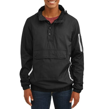 - Men's 1/4 Zip Lightweight Front Pouch Jacket With Reflective Trim, Up To Size 2Xl