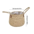 thumbnail image 3 of Meggemo Woven Grass Planter Basket with Handles for Potted Plants Floral Arrangements Storage Bin Natural Fiber Home Decor Accent, 3 of 7